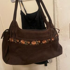 Vintage Suede brown purse!